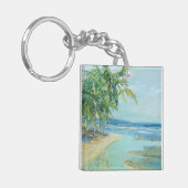 Blauwe kuststrook sleutelhanger (Voorkant Links)