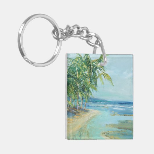 Blauwe kuststrook sleutelhanger (Voorkant Links)