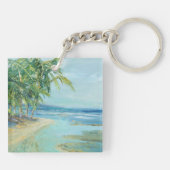 Blauwe kuststrook sleutelhanger (Achterkant)