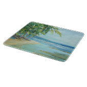 Blauwe kuststrook snijplank (Hoek)