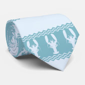 Blauwe kuststrook stropdas (Opgerold)