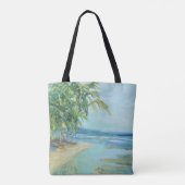 Blauwe kuststrook tote bag (Achterkant)