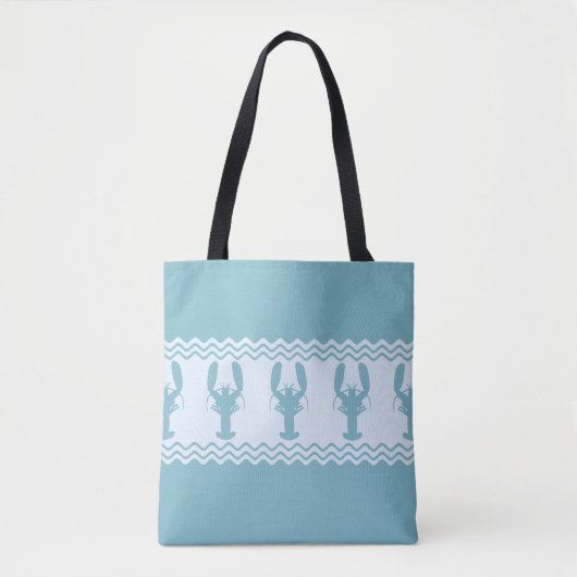 Blauwe kuststrook tote bag (Voorkant)