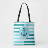 Blauwe kuststrook van de Noorse marine Tote Bag (Voorkant)