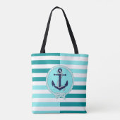 Blauwe kuststrook van de Noorse marine Tote Bag (Achterkant)