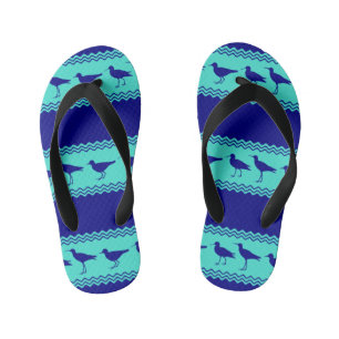 Blauwe kuststroop kinder teenslippers