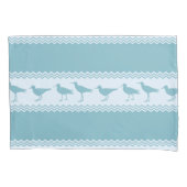 Blauwe kuststroop kussensloop (Voorkant)