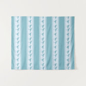 Blauwe kuststroop wandkleed (Voorkant (horizontaal))