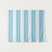 Blauwe kuststroop wandkleed (Voorkant (horizontaal))