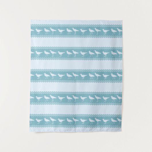 Blauwe kuststroop wandkleed (Voorkant)