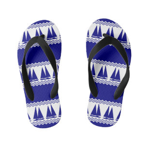 Blauwe kuststropen kinder teenslippers