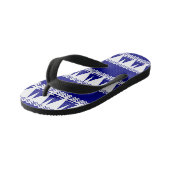 Blauwe kuststropen kinder teenslippers (Schuin)