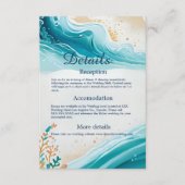 Blauwe kustvibe bruidsbehuizing kaart (Voorkant)