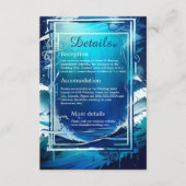 Blauwe kustvibe bruidsbehuizing kaart (Voorkant)