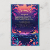 Blauwe kustvibe bruidsbehuizing kaart (Voorkant)