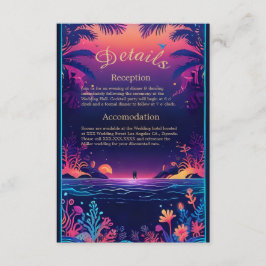 Blauwe kustvibe bruidsbehuizing kaart