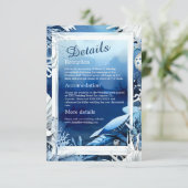 Blauwe kustvibe bruidsbehuizing kaart (Staand voorkant)