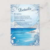 Blauwe kustvibe bruidsbehuizing kaart (Voorkant)