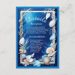 Blauwe kustvibe bruidsbehuizing kaart