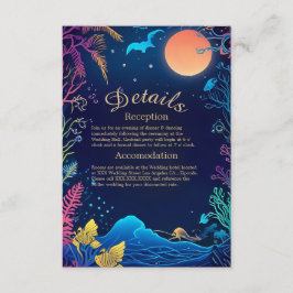 Blauwe kustvibe bruidsbehuizing kaart