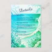 Blauwe kustvibe bruidsbehuizing kaart (Voorkant)