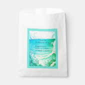 blauwe kustvibe bruiloft bedankzakje (Voorkant)