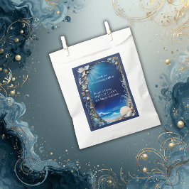 blauwe kustvibe bruiloft bedankzakje