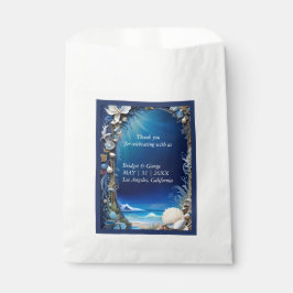 blauwe kustvibe bruiloft bedankzakje