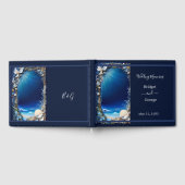 blauwe kustvibe bruiloft gastenboek (Volledig)