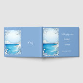 blauwe kustvibe bruiloft gastenboek (Volledig)