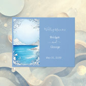 blauwe kustvibe bruiloft gastenboek