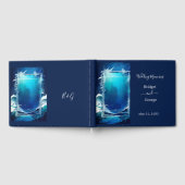 blauwe kustvibe bruiloft gastenboek (Volledig)