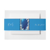 blauwe kustvibe bruiloft uitnodigingen wikkel (Voorkant Voorbeeld)