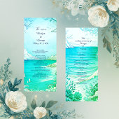 blauwe kustvibe huwelijksprogramma & menu