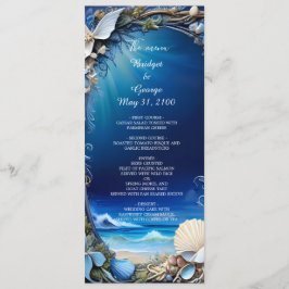 Blauwe kustvibe huwelijksprogramma & menu