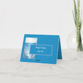 blauwe kustvibe Opgevouwen bedankkaart (Achterkant)