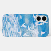 Blauwe kustvogels Moderne Waterverf Art Case-Mate iPhone Case (Achterkant (horizontaal))