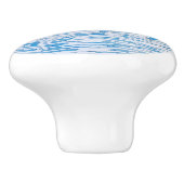 Blauwe kustvogels Moderne Waterverf Art Keramische Knop (Zijkant)