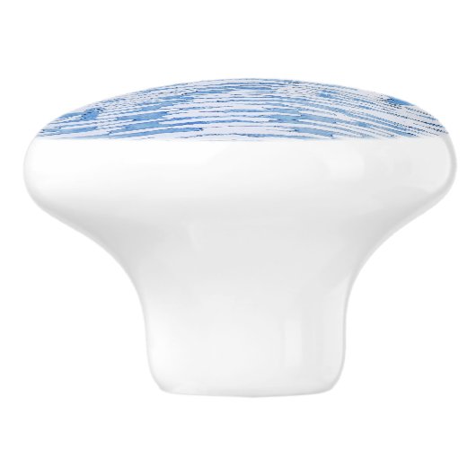 Blauwe kustvogels Moderne Waterverf Art Keramische Knop (Zijkant)