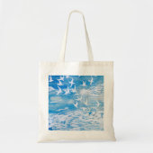Blauwe kustvogels Moderne Waterverf Art Tote Bag (Voorkant)