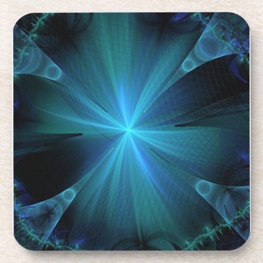 Blauwe kwal bier onderzetter (Voorkant)