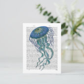 Blauwe kwal briefkaart (Staand voorkant)