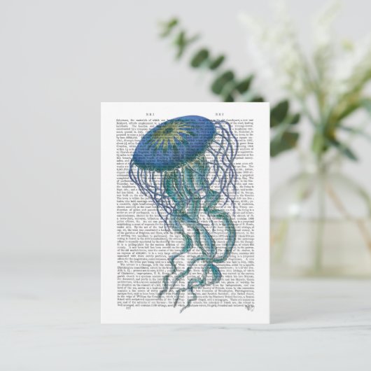 Blauwe kwal briefkaart (Staand voorkant)