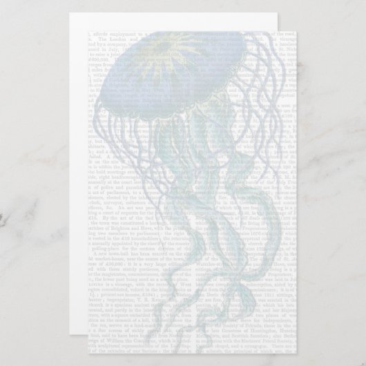 Blauwe kwal briefpapier (Voorkant / Achterkant)