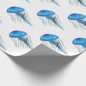 Blauwe kwal cadeaupapier (Hoek)