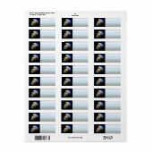 Blauwe kwal etiket (Full Sheet)
