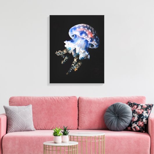Blauwe kwal Fine Art Canvas Print (Insitu (Woonkamer))