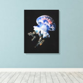 Blauwe kwal Fine Art Canvas Print (Insitu (Houten vloer))