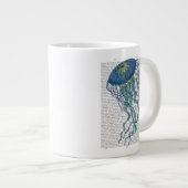 Blauwe kwal grote koffiekop (Voorkant rechts)