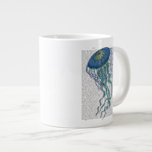 Blauwe kwal grote koffiekop (Voorkant rechts)